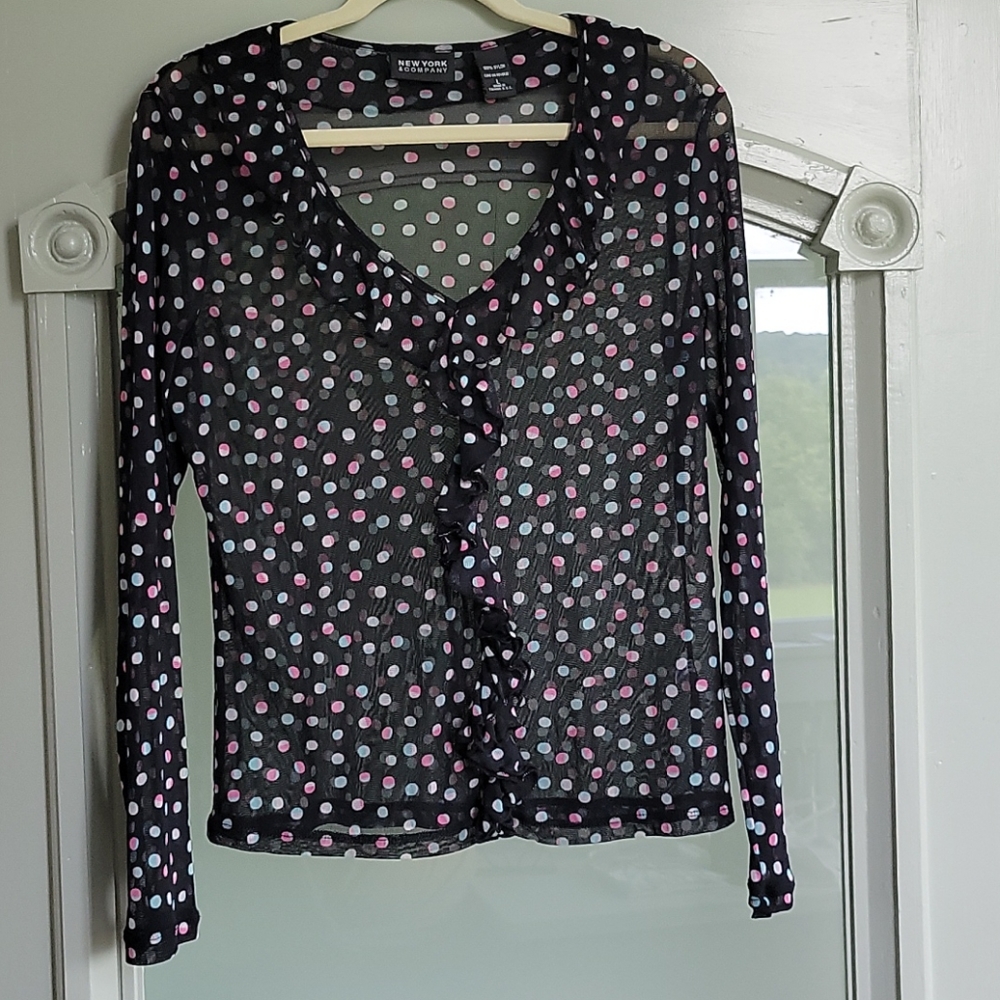 New York and Company black shear top